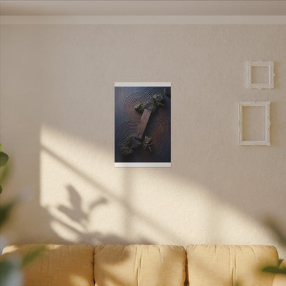 Spring Rock Garden Moody Minimal Canvas Art | Atmospheric Decor