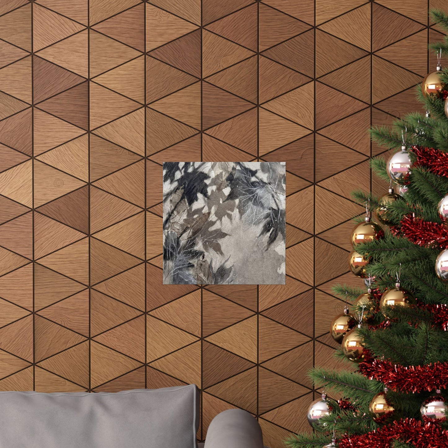 Shadow Play Texture Wall Art Print | Elegant Japandi Art