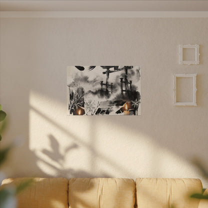 Candlelight Torii Gate Canvas Art - Zen Datsuzoku