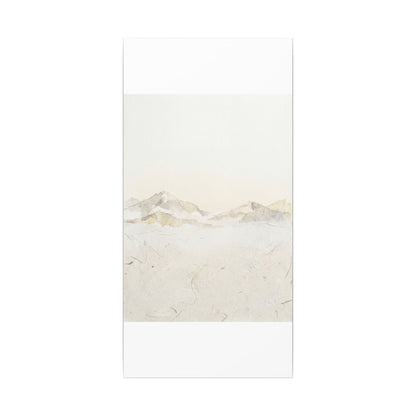 Mountain Mist Winter Canvas Art | Japandi Warm Design