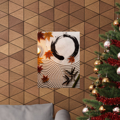 Zen Rock Garden in Candlelight | Enso Wall Art Print