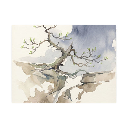 Moonlight Pine Tree Canvas Art - Japandi Ma