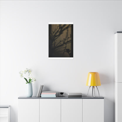 Seijaku Shadow Play Canvas Art - Dark Japandi Charcoal Ink