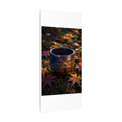 Kanso Moonlit Garden Canvas Art - Kintsugi Gold Repair
