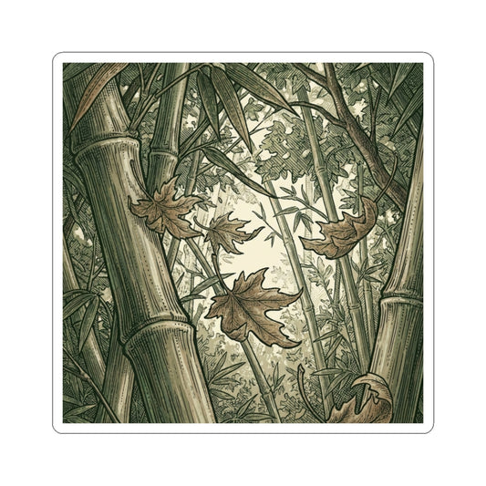 Cottagecore Bamboo Grove in Dappled | Vintage Botanical Sticker
