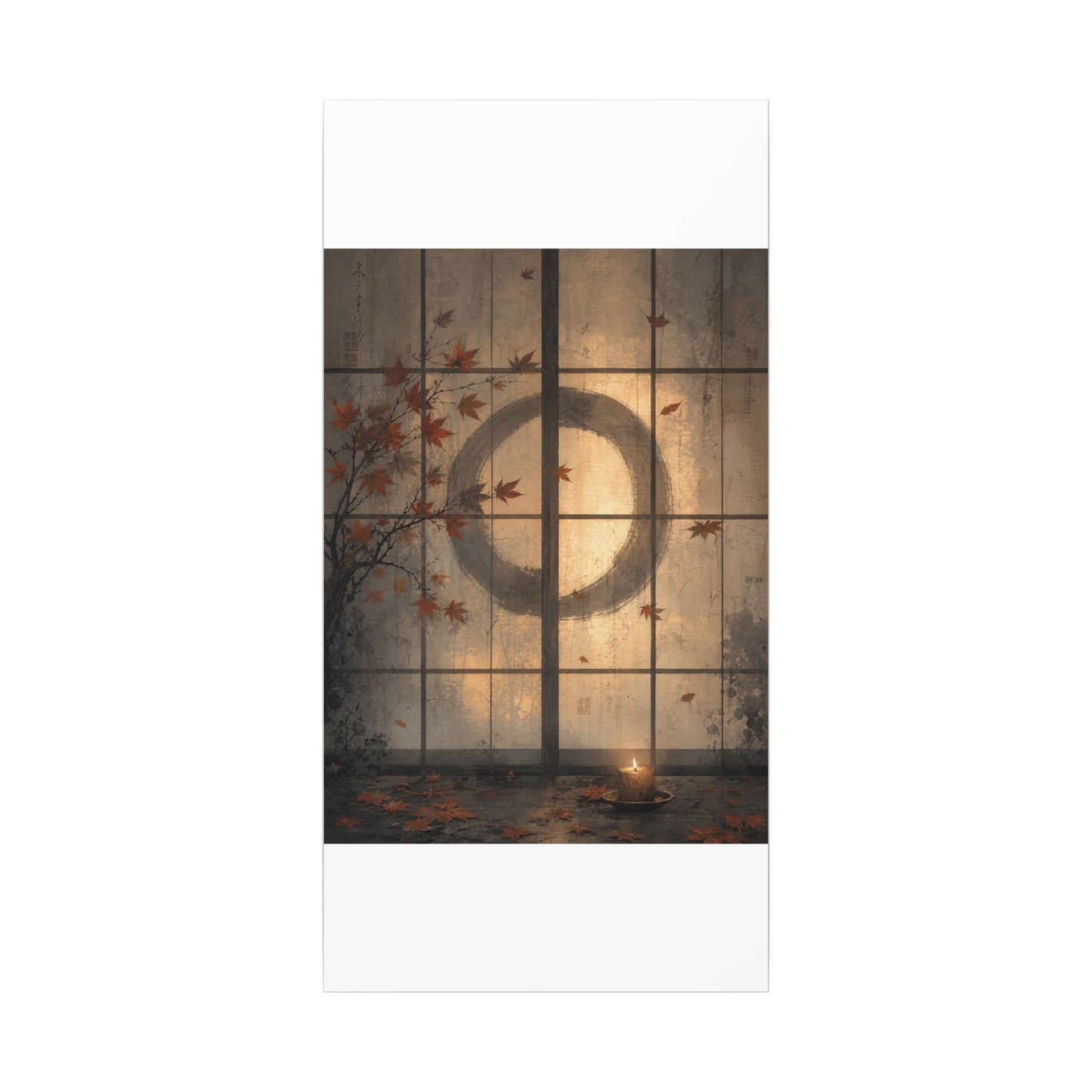 Shoji Screen Texture Canvas Art | Earthy Japandi Art