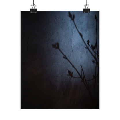 Shadow Play Wall Art Print | Spring Dark Japandi Moody Minimal Art