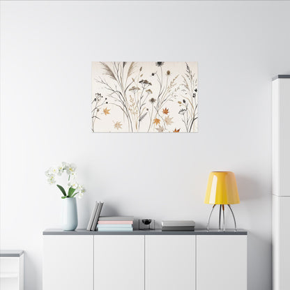 Dawn Dried Flowers Canvas Art - Japandi Kanso
