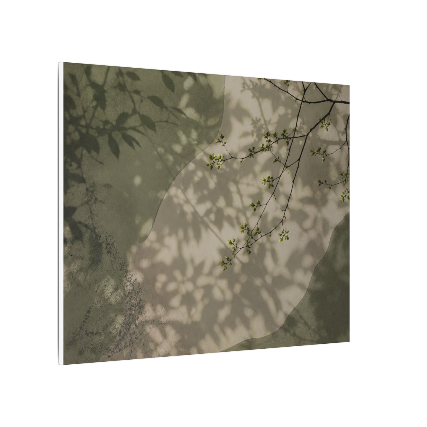 Neutral Shadow Play Canvas Art - Japanese Pattern Japandi