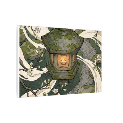 Zen Stone Lantern in Candlelight | Ukiyo E Inspired Canvas Art