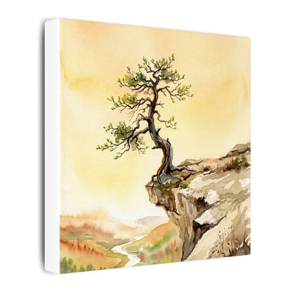 Golden Hour Pine Tree Canvas Art - Japandi Fukinsei