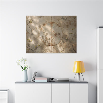 Japandi Rust Patina in Dappled | Japanese Pattern Canvas Art