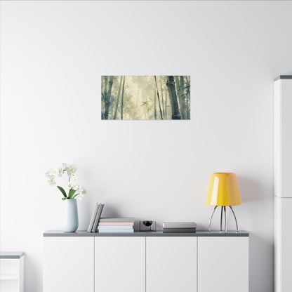 Bamboo Grove Spring Canvas Art | Zen Serene Design