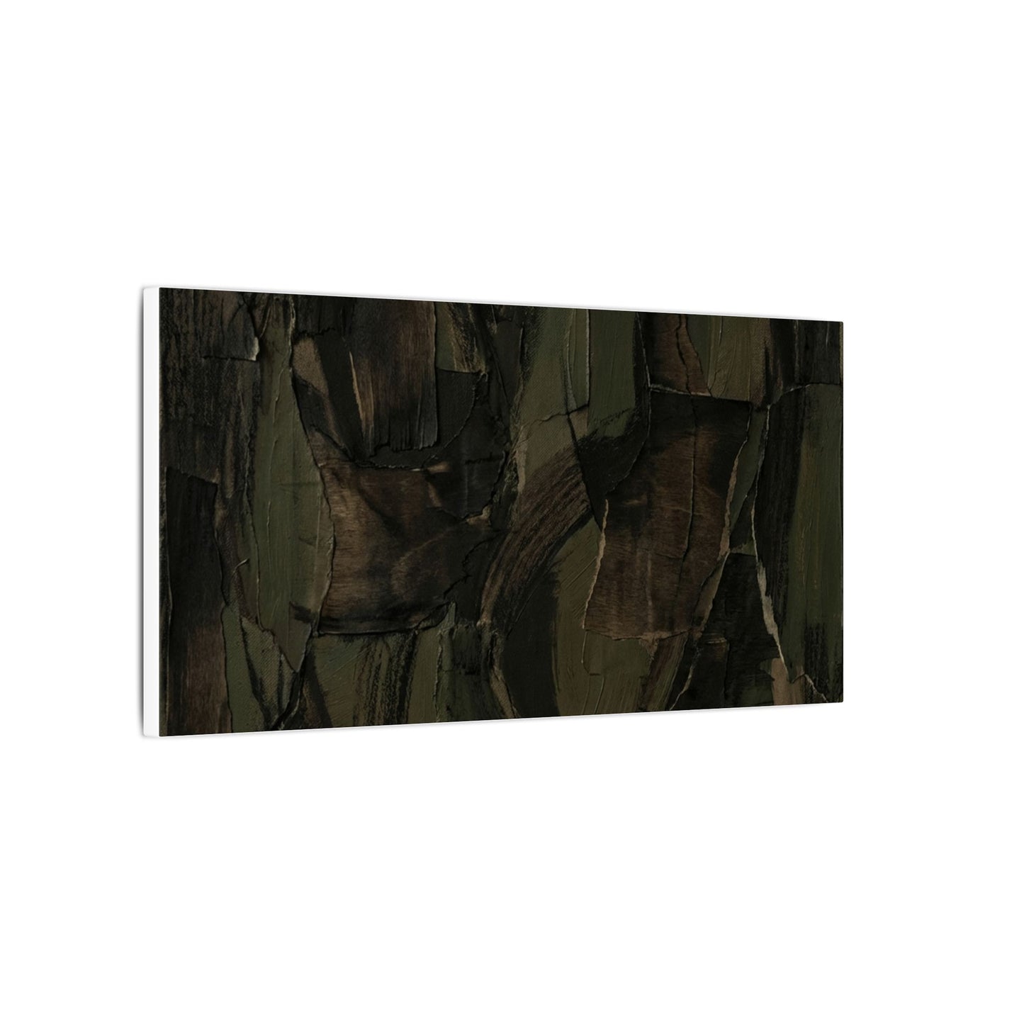 Mixed Media Dark Japandi Textured Canvas Art
