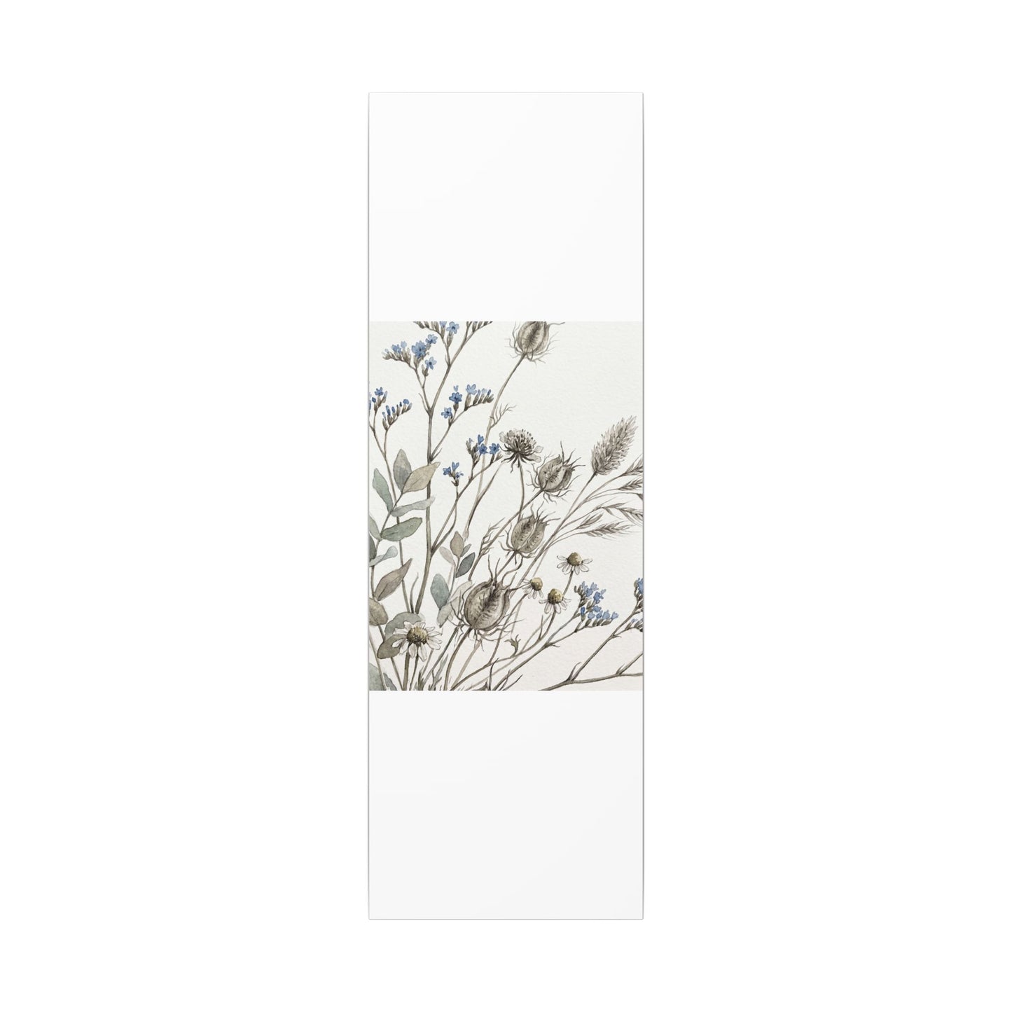 Dried Flowers Canvas Art | Summer Japandi Watercolor Art
