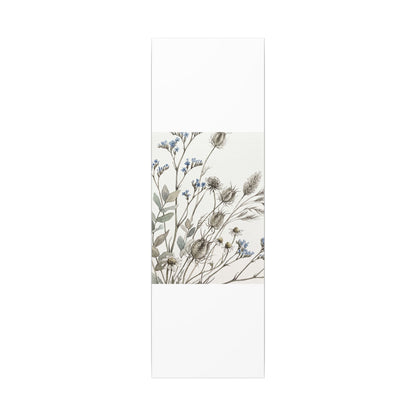 Dried Flowers Canvas Art | Summer Japandi Watercolor Art