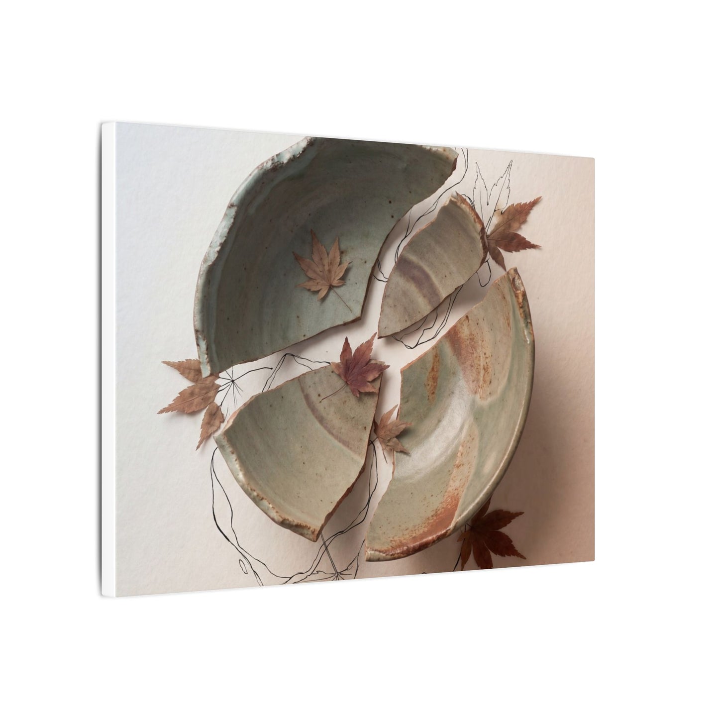 Dawn Ceramic Bowl Canvas Art - Japandi Fukinsei