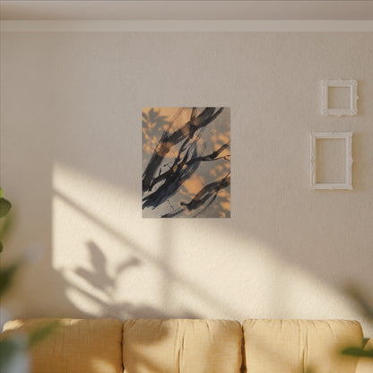 Datsuzoku Ink Brushstroke Canvas Art - Dark Japandi Shadow Zen