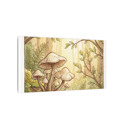 Spring Wild Mushrooms Mushroom Illustration Canvas Art | Cozy Decor