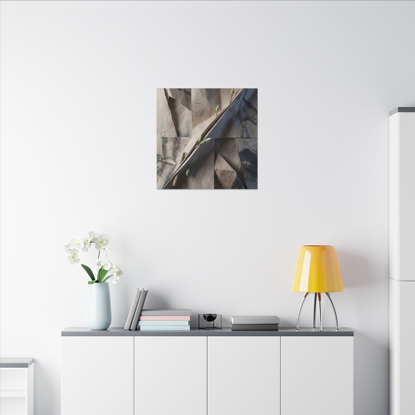 Paper Fold Canvas Art | Spring Japandi Japanese Pattern Art