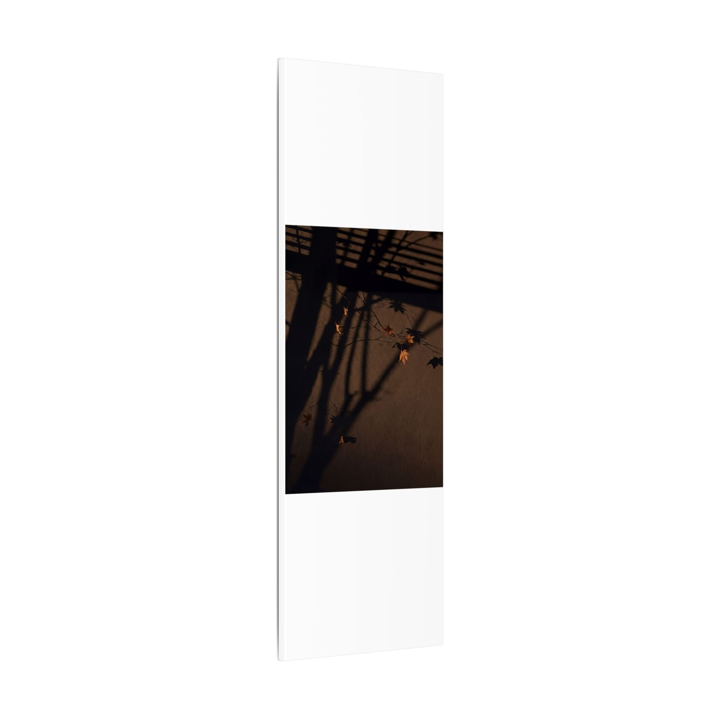Shadow Play Autumn Canvas Art | Dark Japandi Luxurious Design