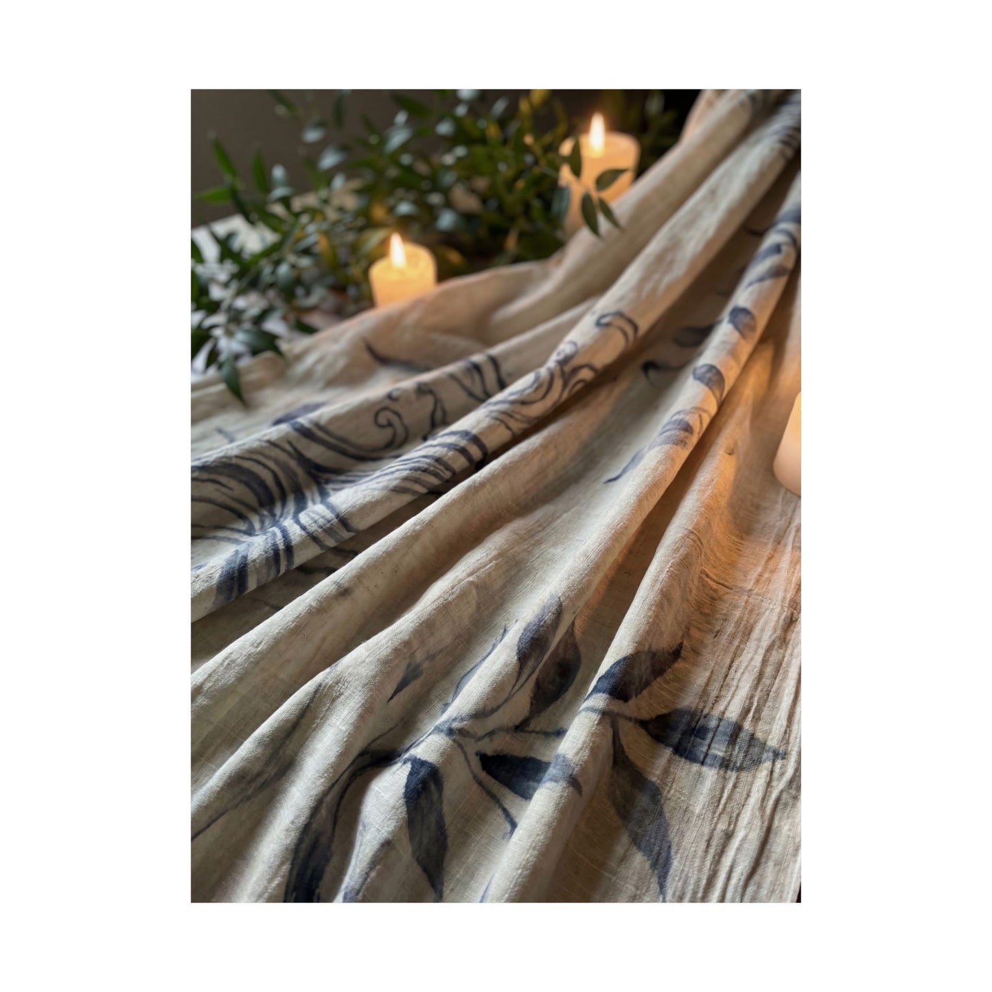 Silk Drape Wall Art Print | Summer Japandi Japanese Pattern Art