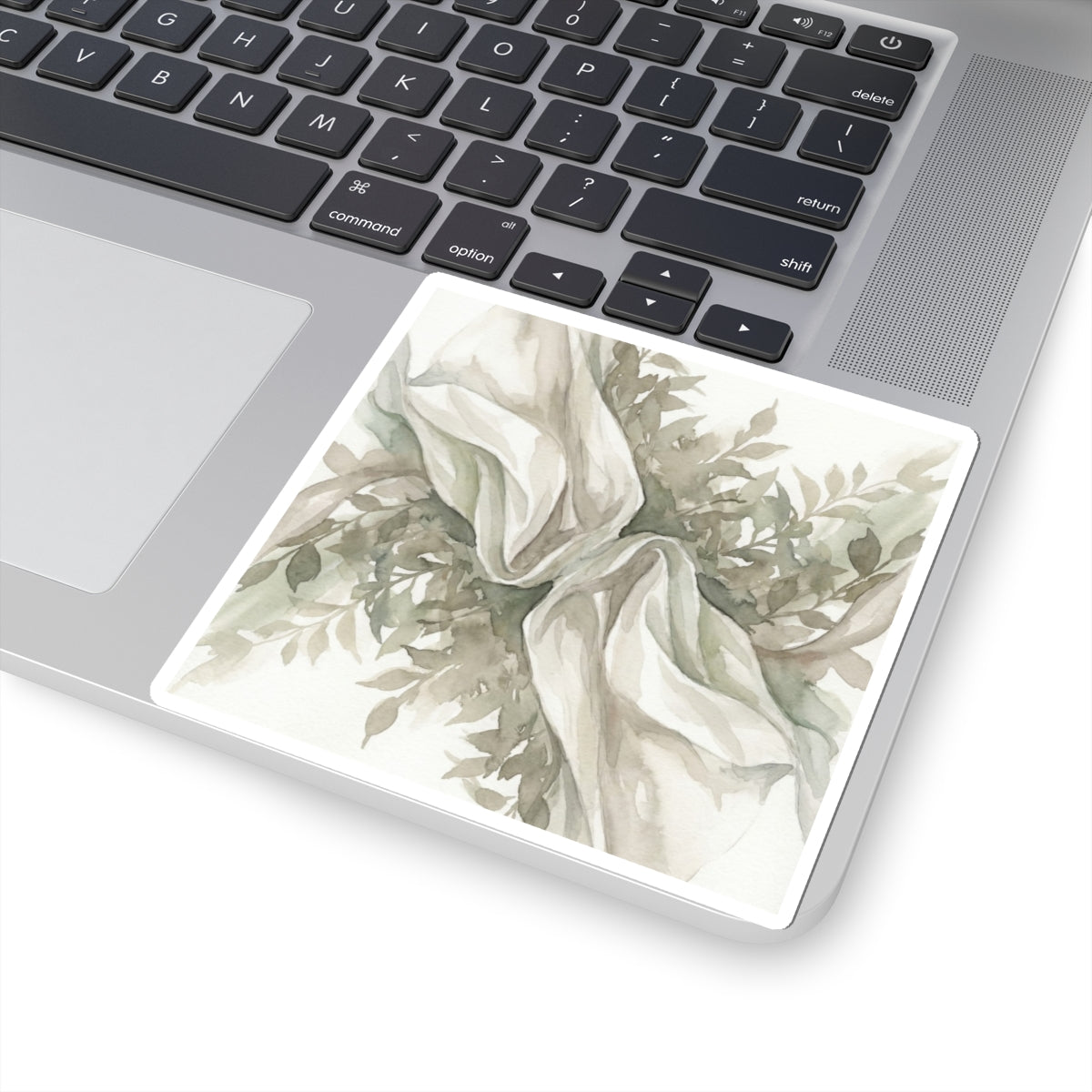 Silk Drape Watercolor Sticker | Cozy Japandi Art Art Print