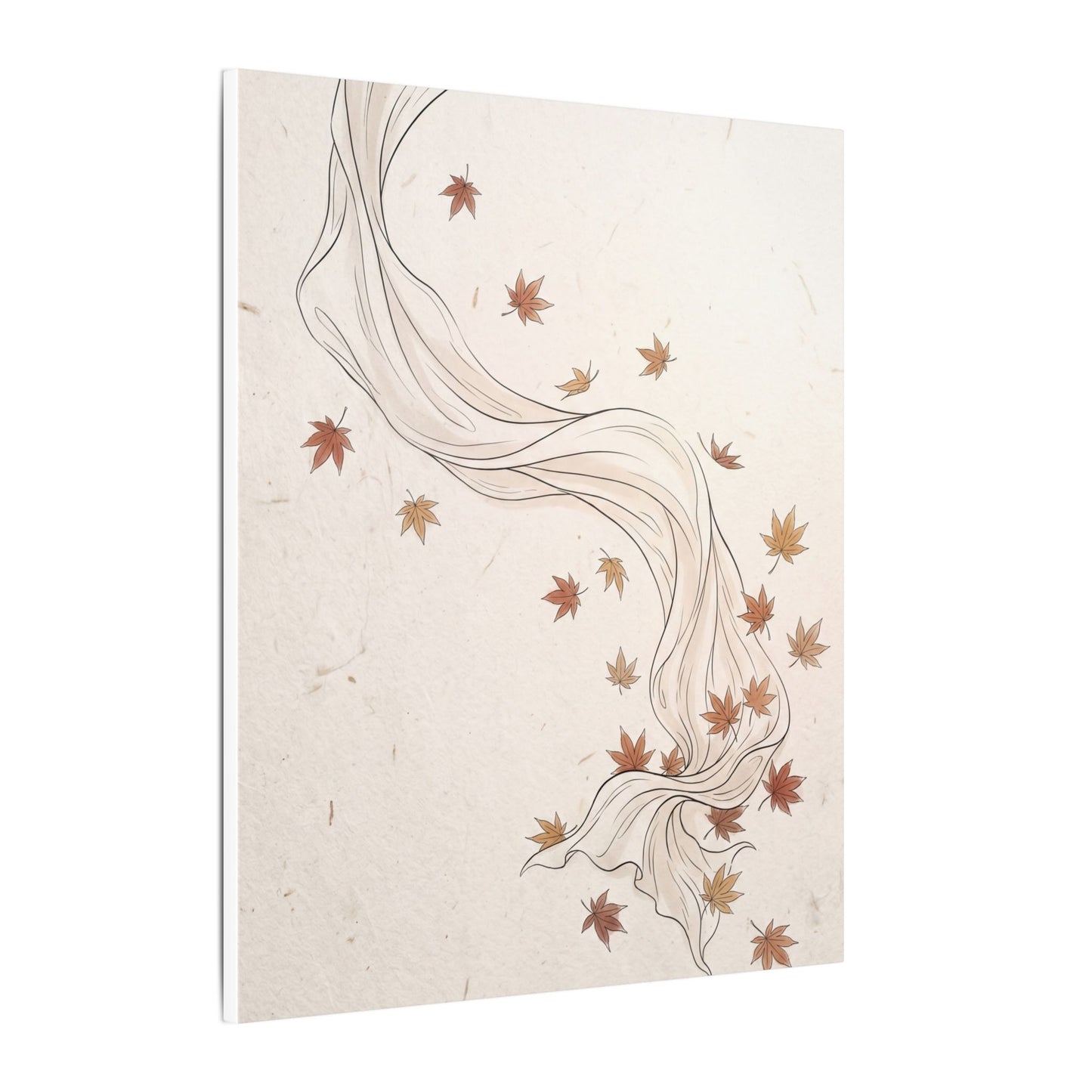 Japandi Silk Drape in Dawn | Minimal Line Canvas Art