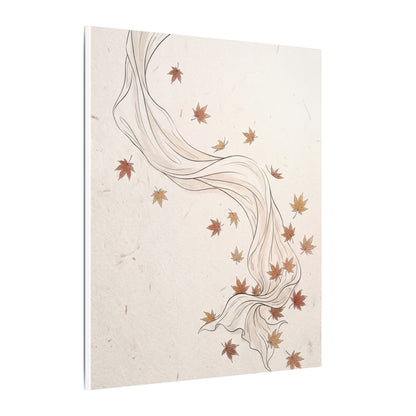 Japandi Silk Drape in Dawn | Minimal Line Canvas Art