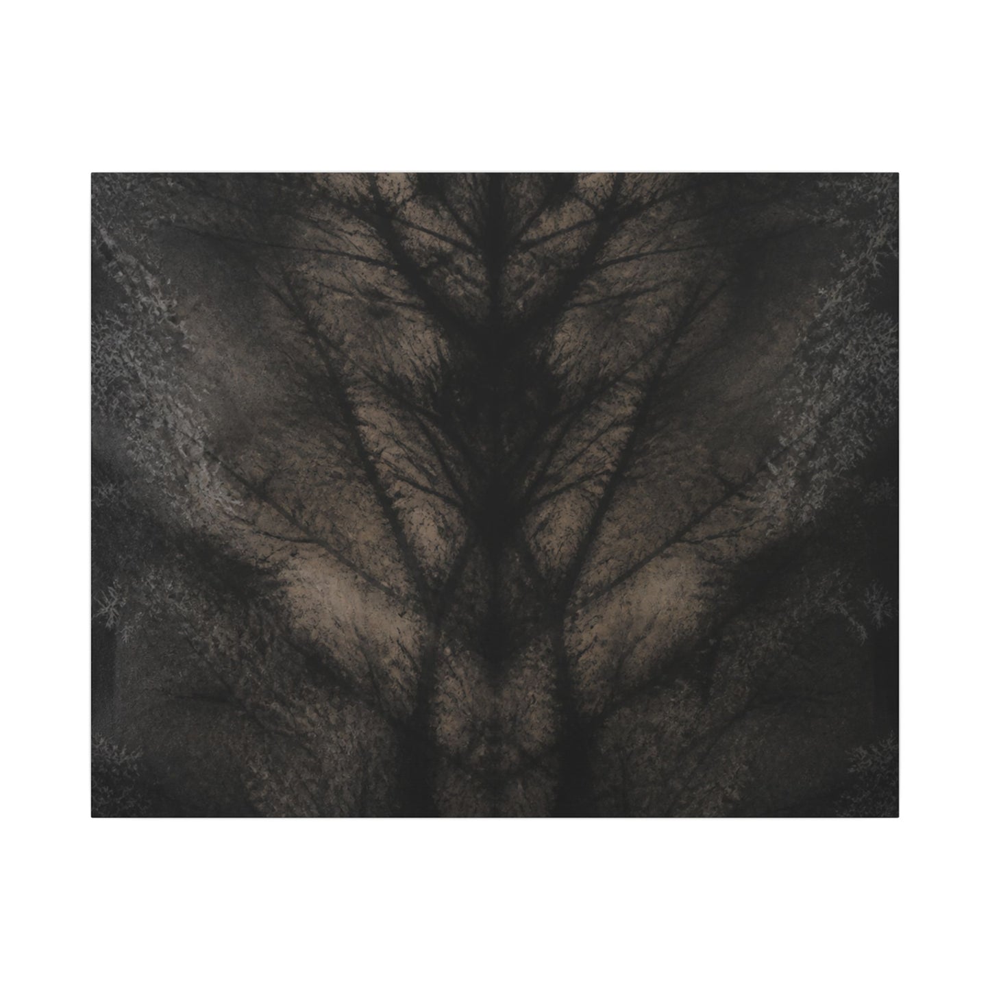 Seijaku Shadow Play Canvas Art - Dark Japandi Charcoal Ink