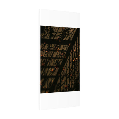 Dark Japandi Shadow Play in Golden Hour | Moody Minimal Canvas Art