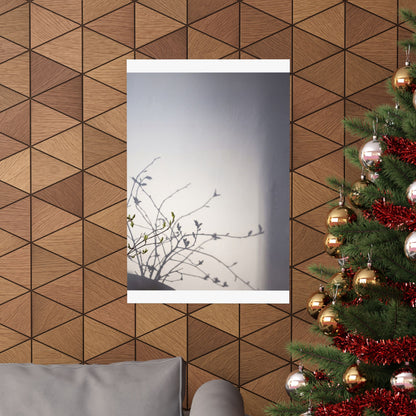 Japandi Shadow Play in Dawn | Japanese Pattern Wall Art Print