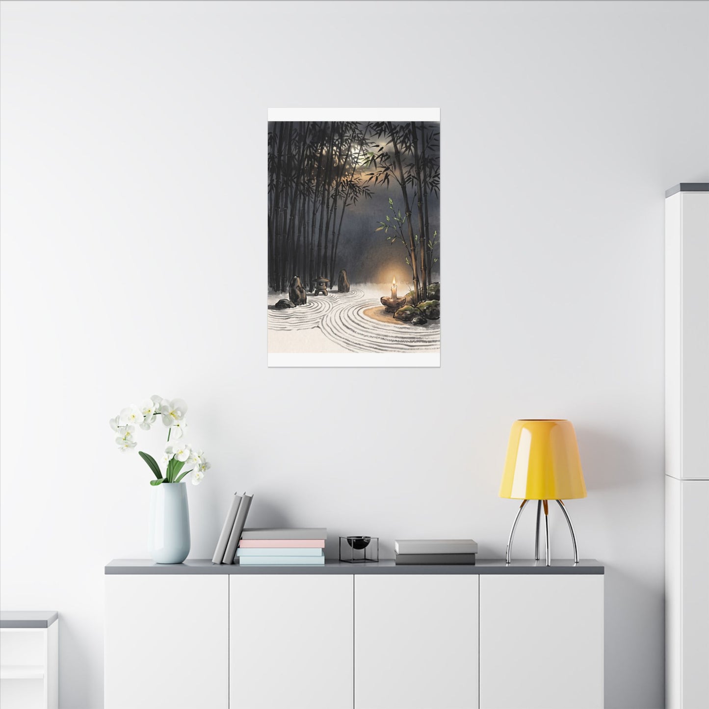 Tranquil Bamboo Grove Canvas Art - Karesansui Zen
