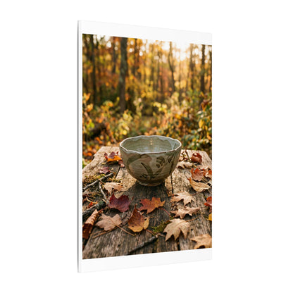 Golden Hour Ceramic Bowl Canvas Art - Japandi Fukinsei