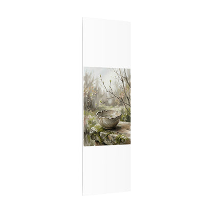 Japandi Ceramic Bowl in Overcast | Minimal Line Canvas Art