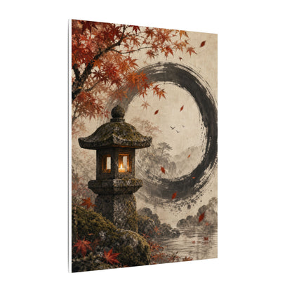 Ma Stone Lantern Canvas Art - Zen Enso