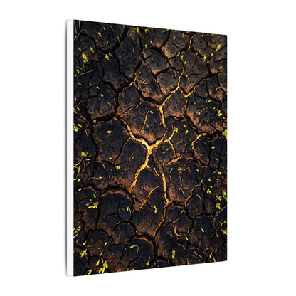 Cracked Earth Moody Minimal Canvas Art | Sophisticated Dark Japandi Art