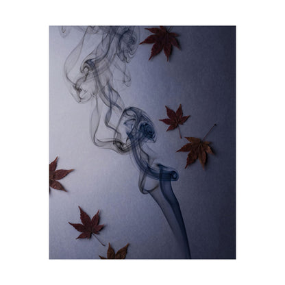 Incense Smoke Wall Art Print | Autumn Dark Japandi Moody Minimal Art