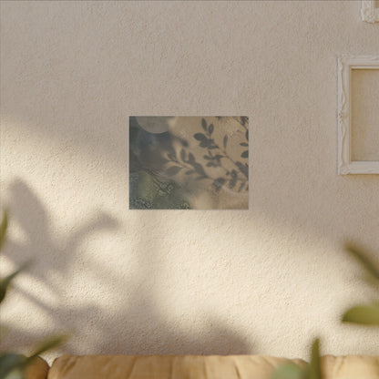 Japandi Shadow Play in Moonlight | Texture Canvas Art
