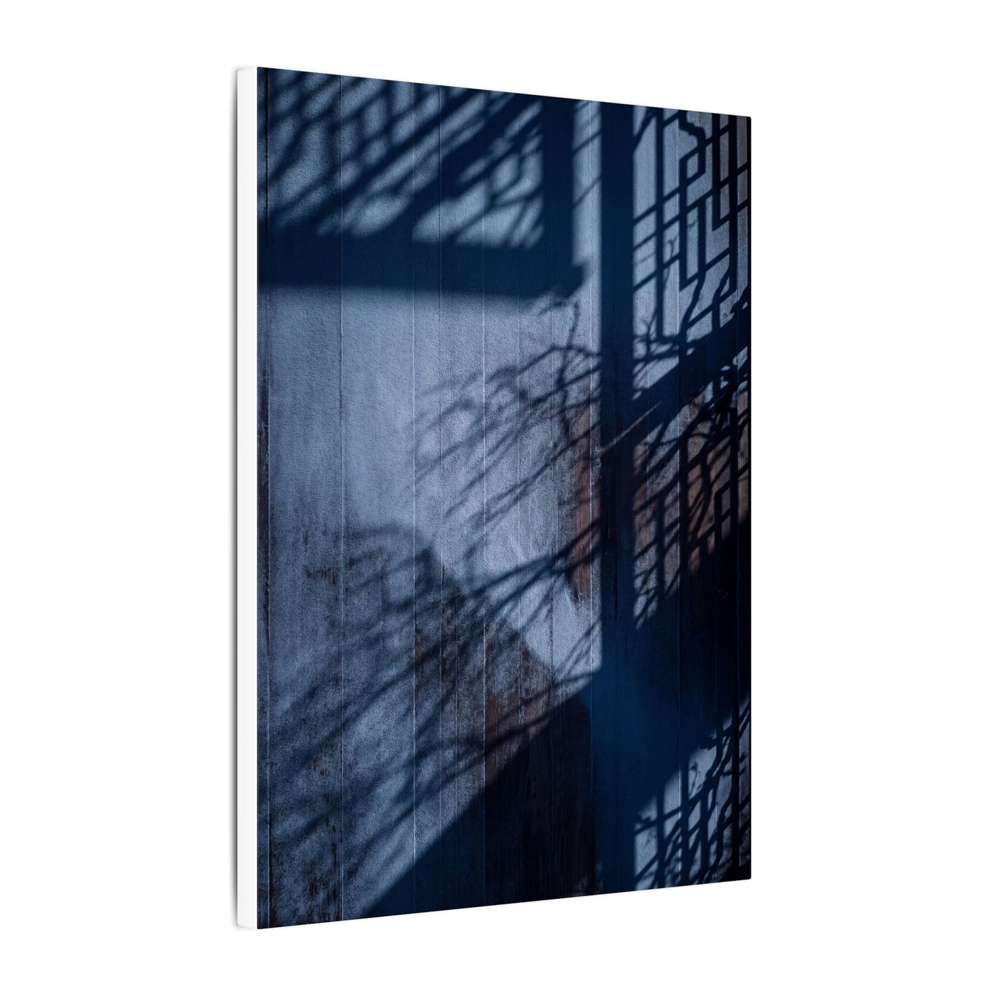 Shadow Play Moody Minimal Canvas Art | Moody Dark Japandi Art