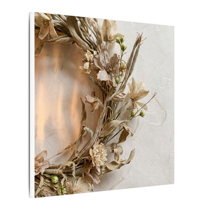Dried Flowers Japanese Pattern Canvas Art | Neutral Japandi Art
