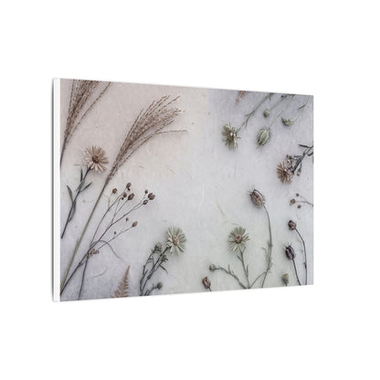 Dried Flowers Japanese Pattern Canvas Art | Elegant Japandi Art