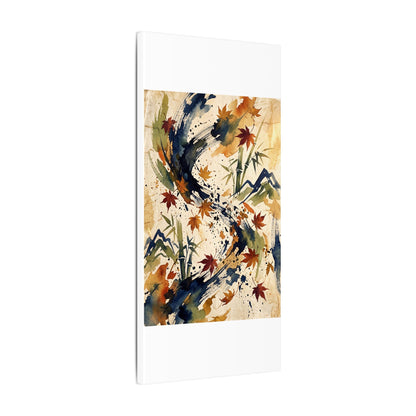 Golden Hour Ink Brushstroke Canvas Art - Zen Shibui