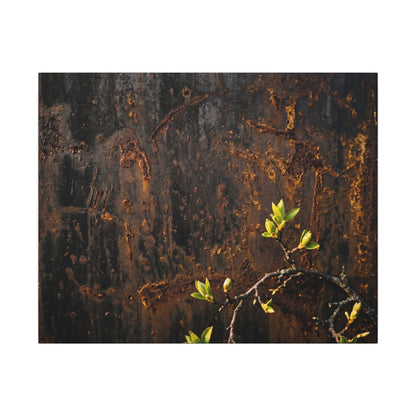Golden Hour Rust Patina Canvas Art - Dark Japandi Fukinsei