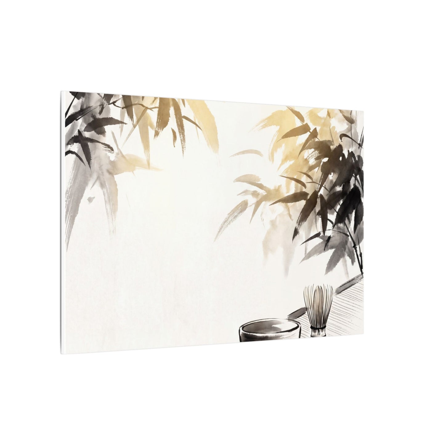 Tea Ceremony Sumi E Canvas Art | Serene Zen Art