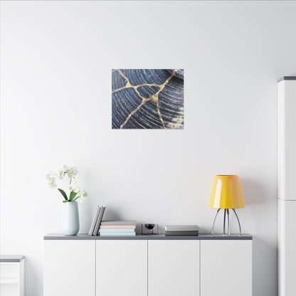 Shibui Water Ripple Canvas Art - Kintsugi Gold Repair
