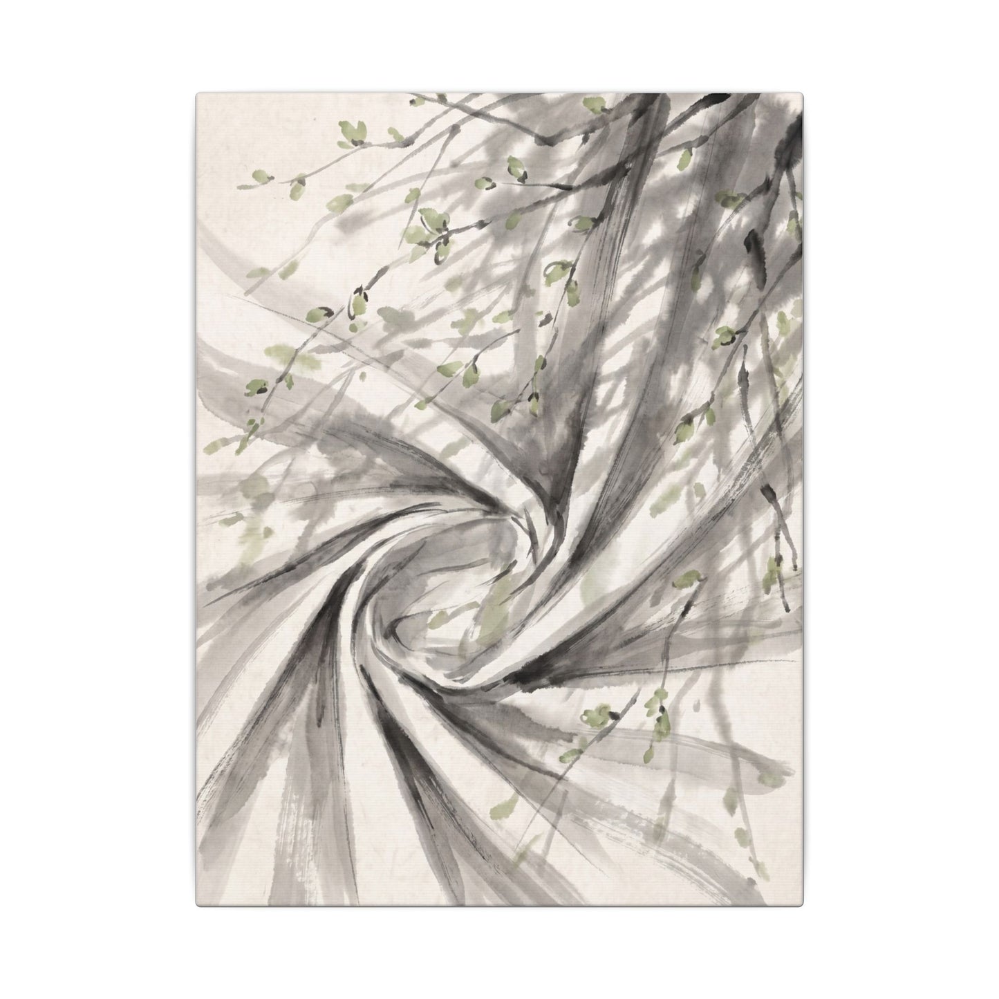 Silk Drape Spring Canvas Art | Zen Contemplative Design