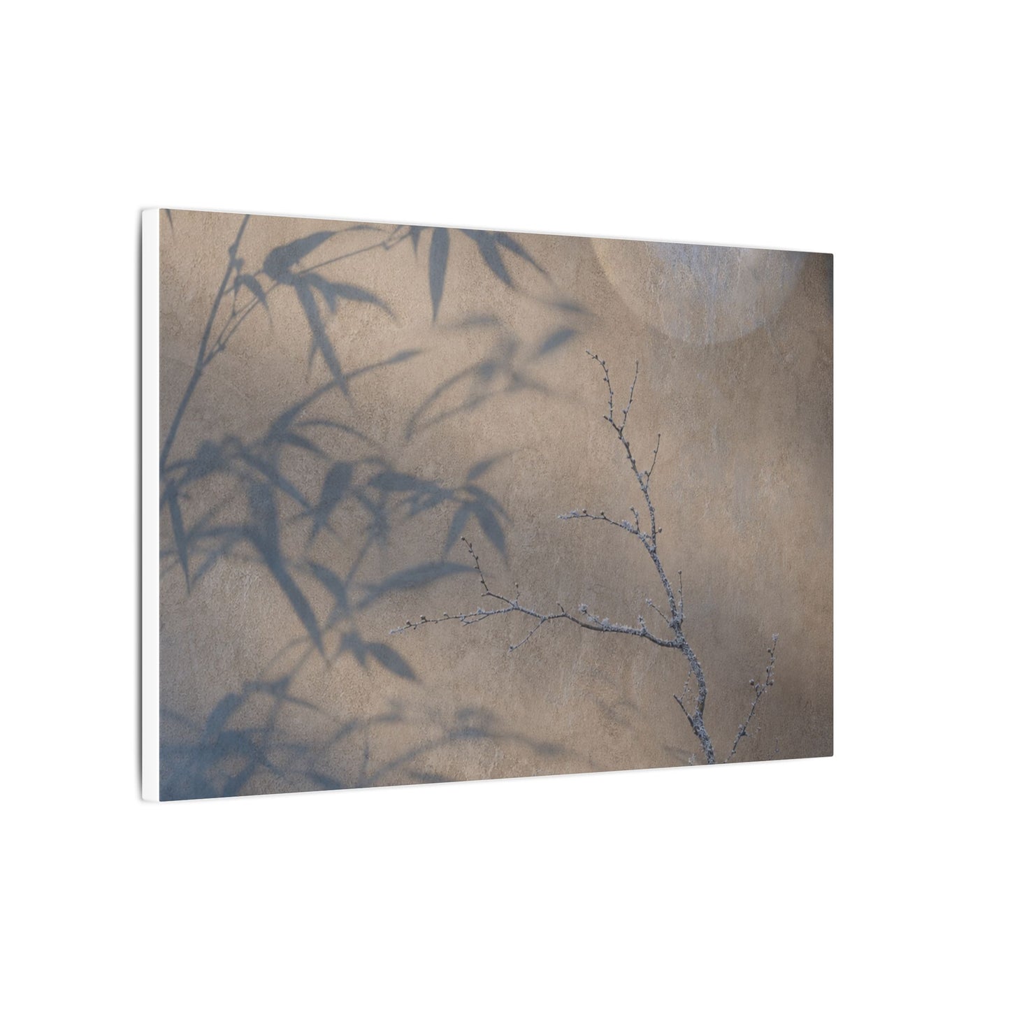 Shadow Play Canvas Art | Winter Japandi Japanese Pattern Art