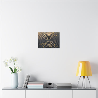 Kanso Water Ripple Canvas Art - Kintsugi Gold Vein