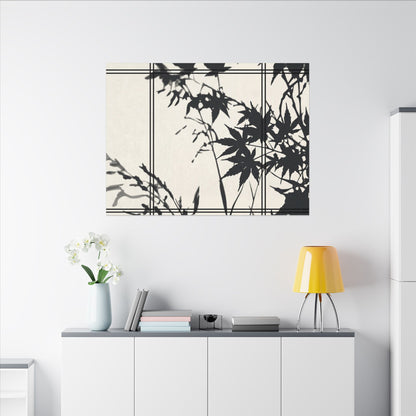 Shoji Screen Canvas Art | Summer Japandi Minimal Line Art